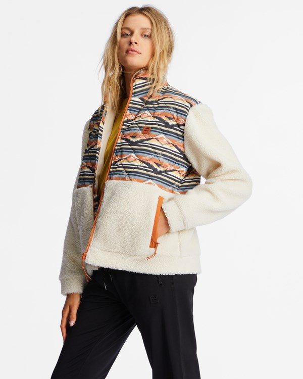 Billabong A/Div Hidden Trails Zip-Up Jacket Bílé | AEZMYB-052