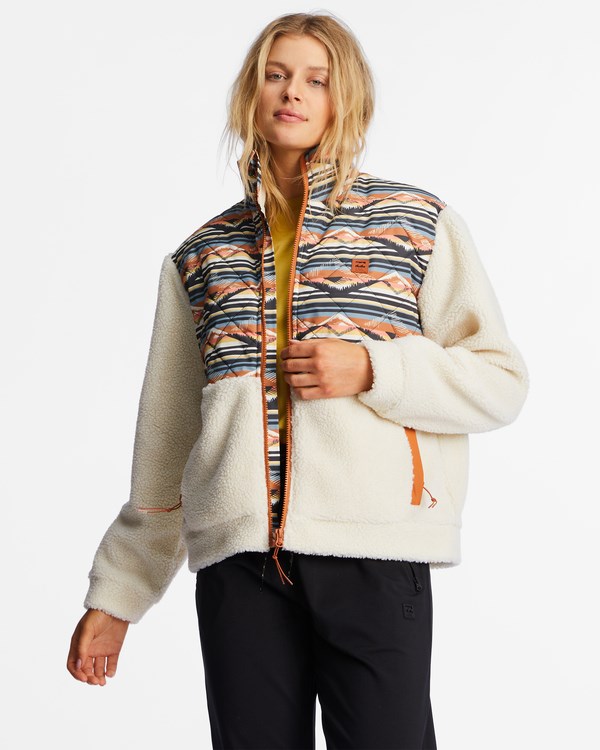 Billabong A/Div Hidden Trails Zip-Up Jacket Bílé | UERYTC-431