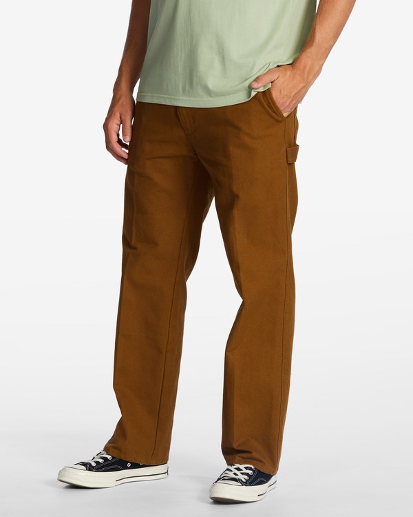 Billabong A/Div Kodiak Organic Workwear Pants Almond | QAWGZY-790
