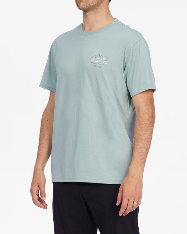 Billabong A/Div Peaks Organic Krátké Sleeve T-Shirt Agave | NSPXOA-942