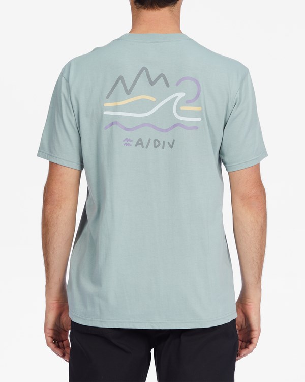 Billabong A/Div Peaks Organic Krátké Sleeve T-Shirt Agave | NSPXOA-942