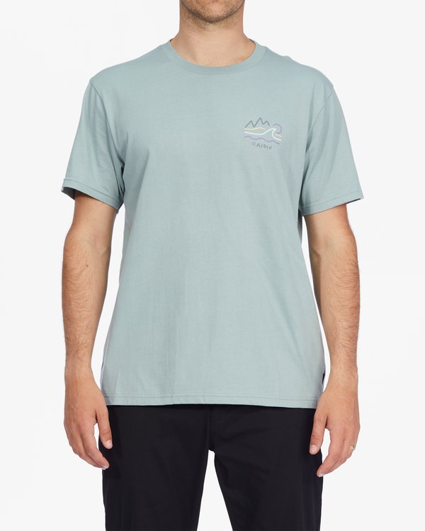 Billabong A/Div Peaks Organic Krátké Sleeve T-Shirt Agave | NSPXOA-942
