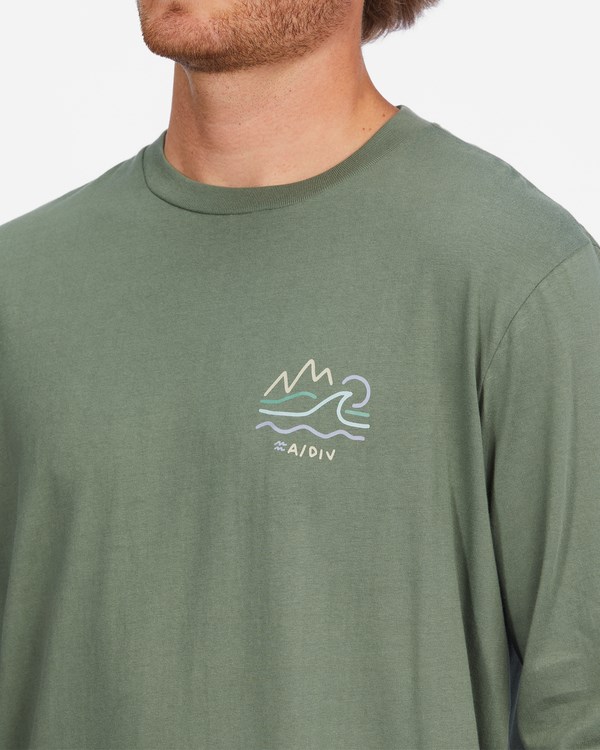 Billabong A/Div Peaks Organic Long Sleeve T-Shirt Surplus | KXOEPW-802