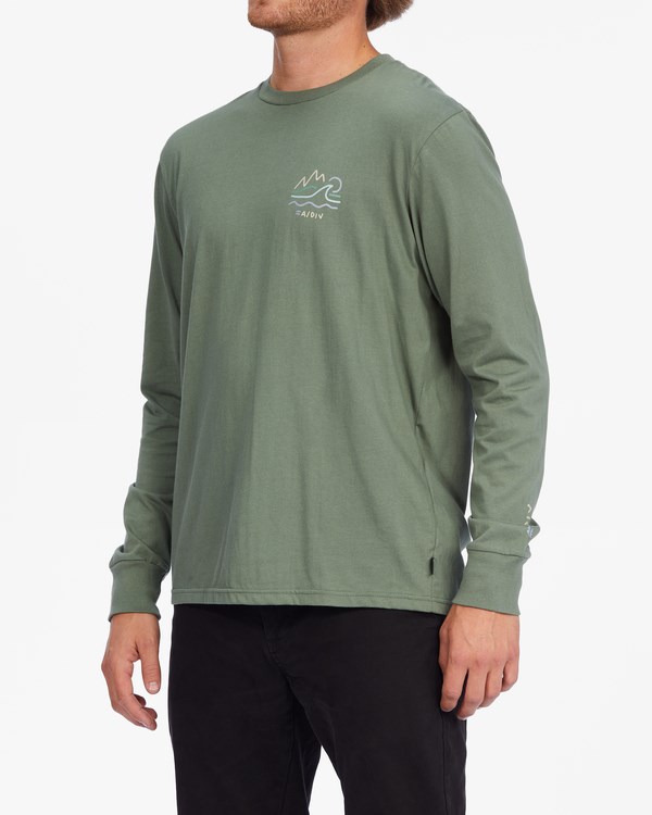 Billabong A/Div Peaks Organic Long Sleeve T-Shirt Surplus | LIBRMD-495