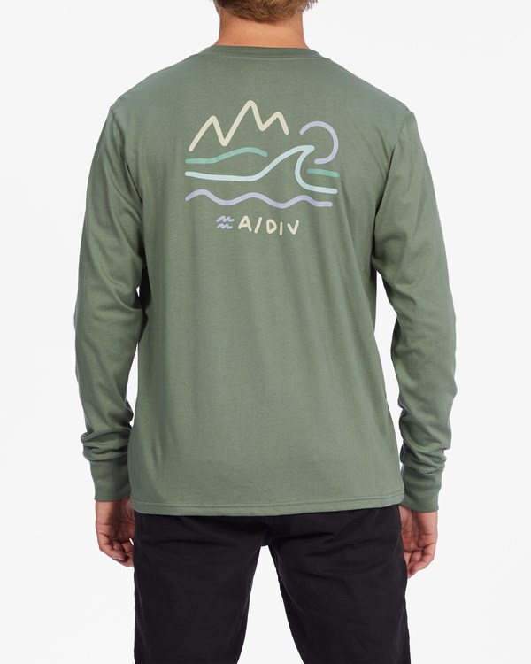 Billabong A/Div Peaks Organic Long Sleeve T-Shirt Surplus | LIBRMD-495