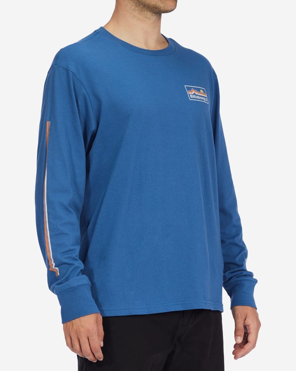 Billabong A/Div Range Organic Long Sleeve T-Shirt Washed Denim | IQJLBN-532