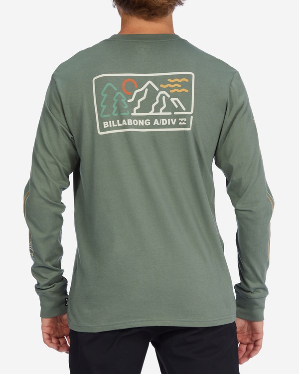 Billabong A/Div Range Organic Long Sleeve T-Shirt Surplus | JXSAML-703