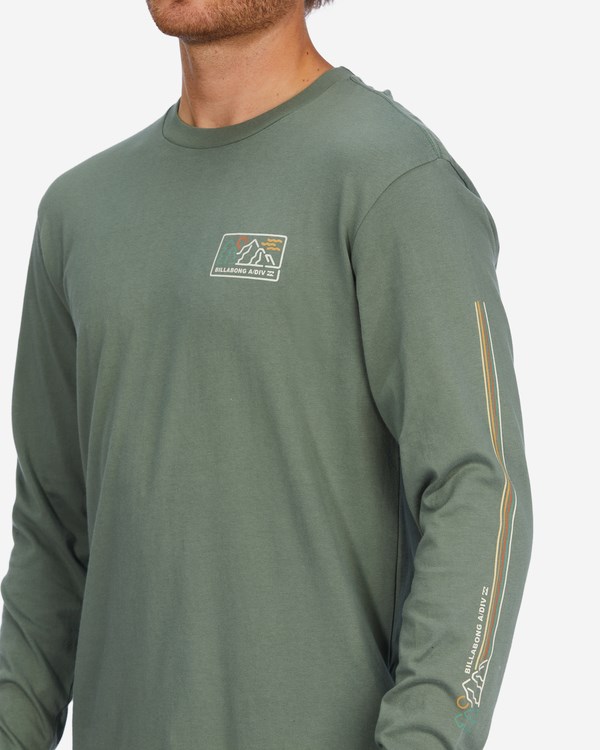 Billabong A/Div Range Organic Long Sleeve T-Shirt Surplus | JXSAML-703