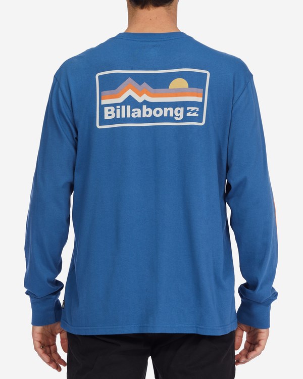 Billabong A/Div Range Organic Long Sleeve T-Shirt Washed Denim | VXZJPN-016