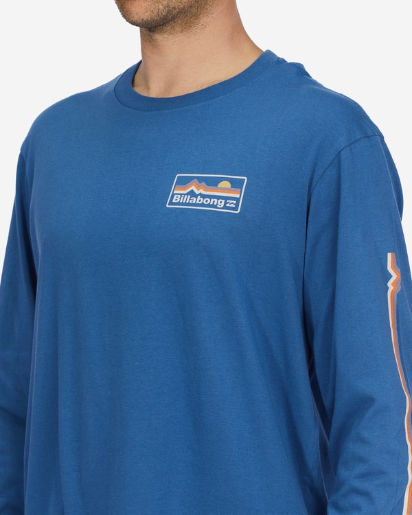Billabong A/Div Range Organic Long Sleeve T-Shirt Washed Denim | VXZJPN-016