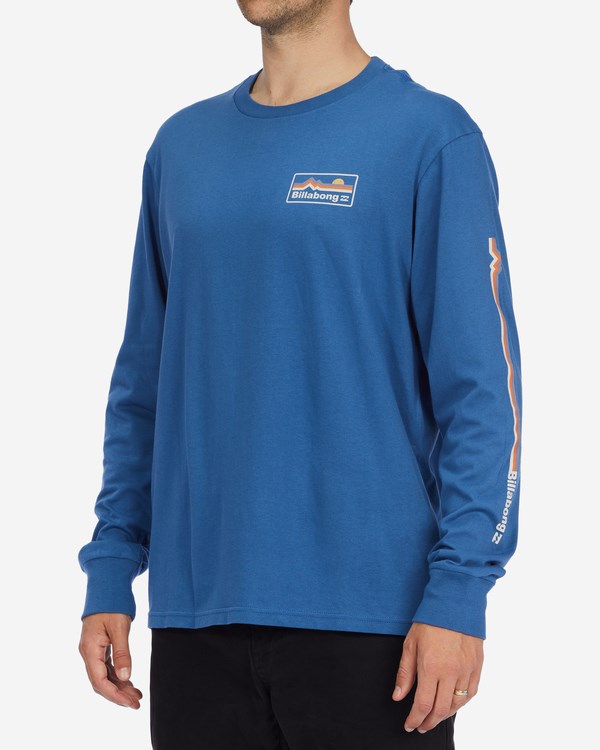 Billabong A/Div Range Organic Long Sleeve T-Shirt Washed Denim | VXZJPN-016