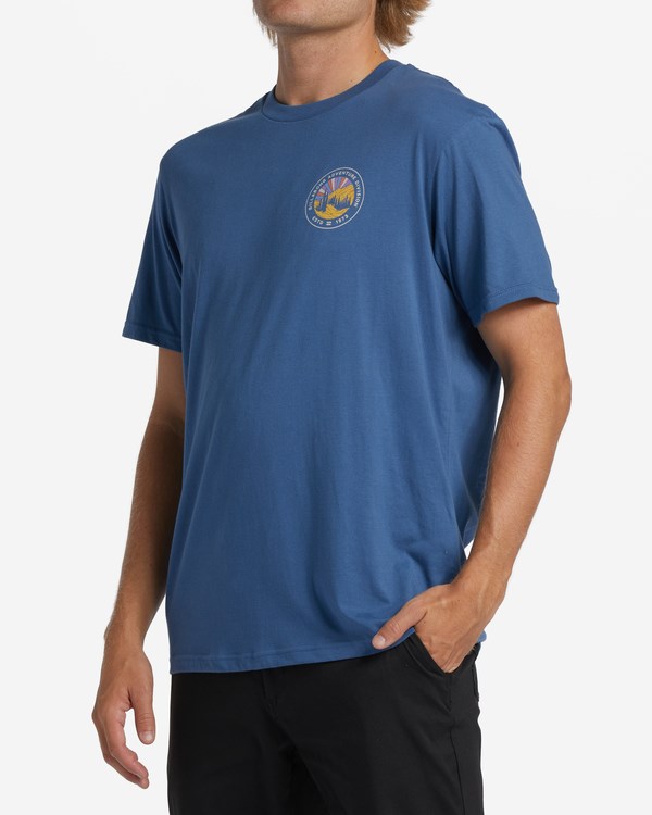 Billabong A/Div Rockies Krátké Sleeve T-Shirt Washed Denim | ARLTOV-017