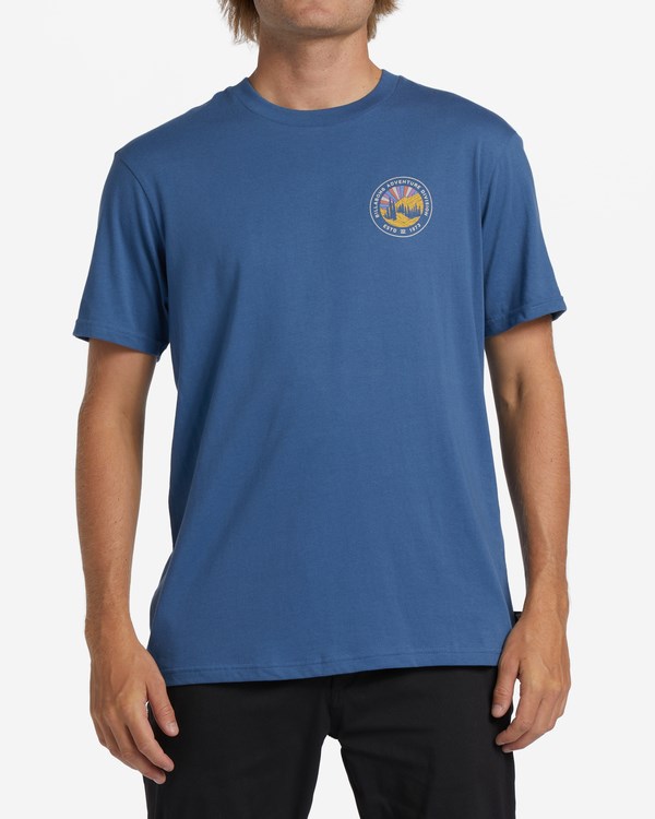 Billabong A/Div Rockies Krátké Sleeve T-Shirt Washed Denim | ARLTOV-017