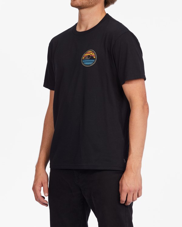 Billabong A/Div Rockies Organic Krátké Sleeve T-Shirt Černé | MFTEDG-847