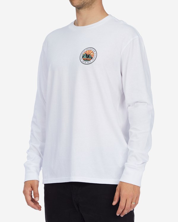 Billabong A/Div Rockies Organic Long Sleeve T-Shirt Bílé | EBQIJH-583