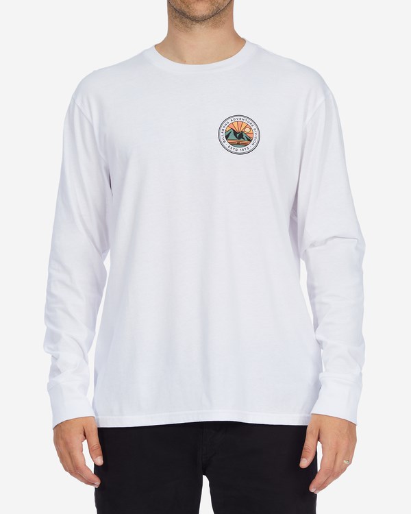 Billabong A/Div Rockies Organic Long Sleeve T-Shirt Bílé | EBQIJH-583