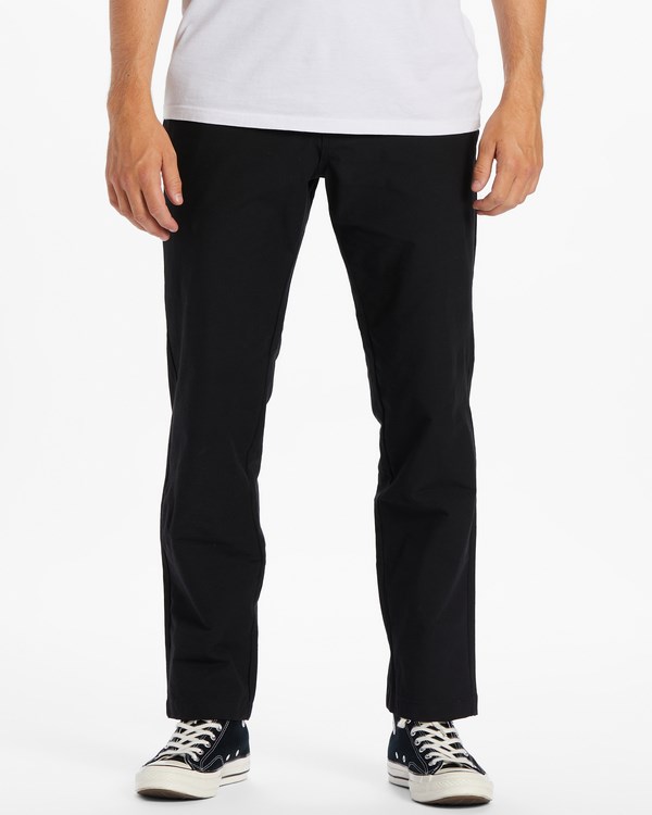 Billabong A/Div Surftrek Plus Organic Elastic Pasem Pants Černé | AJBUXK-937