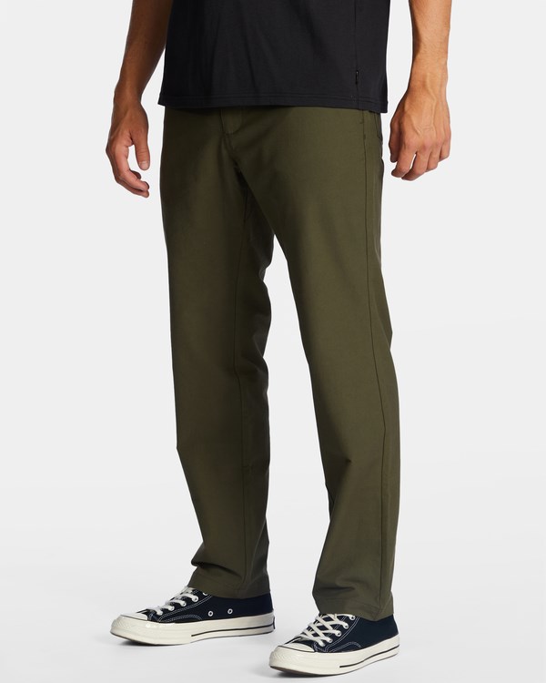 Billabong A/Div Surftrek Plus Organic Elastic Pasem Pants Tmavě Olivy Zelené | VONGKQ-854