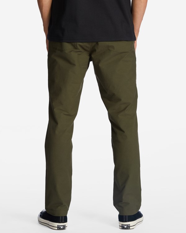 Billabong A/Div Surftrek Plus Organic Elastic Pasem Pants Tmavě Olivy Zelené | VONGKQ-854