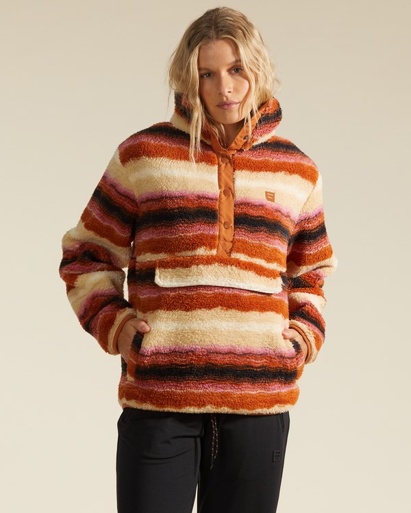 Billabong A/Div Switchback Pullover Mock Neck Sweatshirt Bone | LUCFWR-024