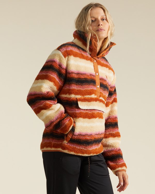 Billabong A/Div Switchback Pullover Mock Neck Sweatshirt Bone | LUCFWR-024