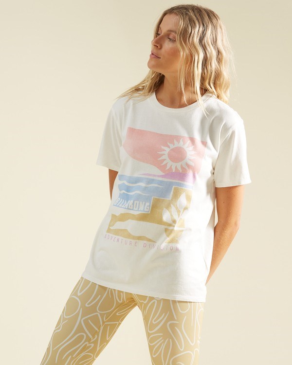 Billabong A/Div Tee Krátké Sleeve UPF 50 T-Shirt Salt Crystal | AGWSMV-125