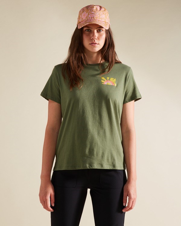 Billabong A/Div Tee Krátké Sleeve UPF 50 T-Shirt Canteen | QBKFMS-947