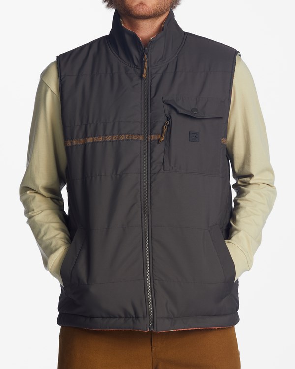 Billabong A/Div Trailové Reversible Full-Zip Vest Raven | HUREQD-849