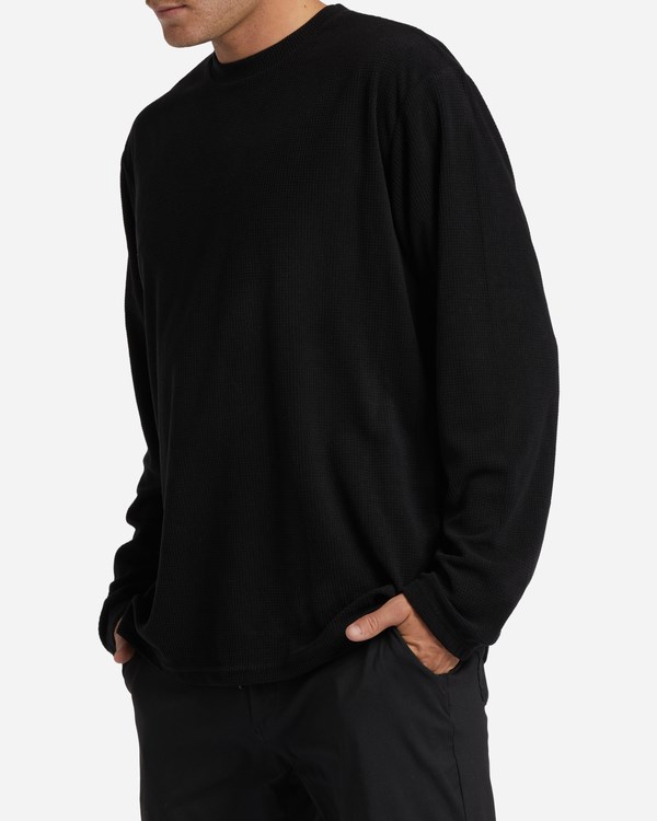 Billabong A/Div Waffle Long Sleeve Thermal Černé | GLSTJP-948