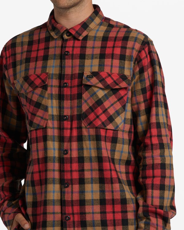 Billabong A/Div Westport Organic Flannel Shirt Červené | FKWVPD-237