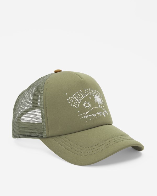Billabong Across Waves Trucker Hat Avocado | MTDXLY-630
