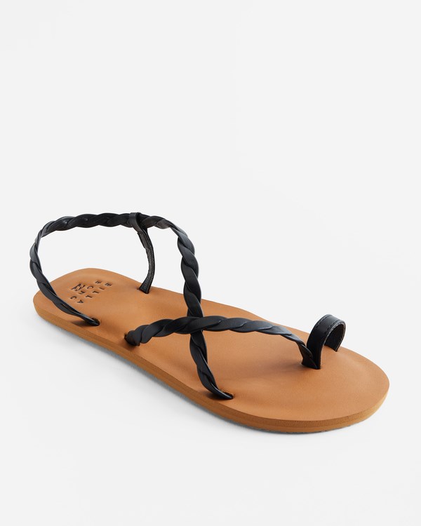 Billabong Agua Waves Páskové Sandals Černé | ASJPTL-642