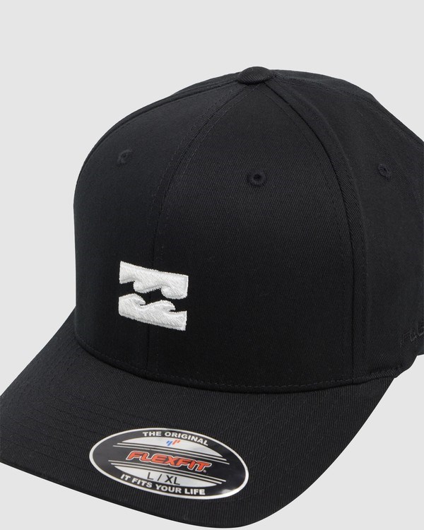 Billabong All Day Flexfit Hat Black/White | ZVUKWP-793
