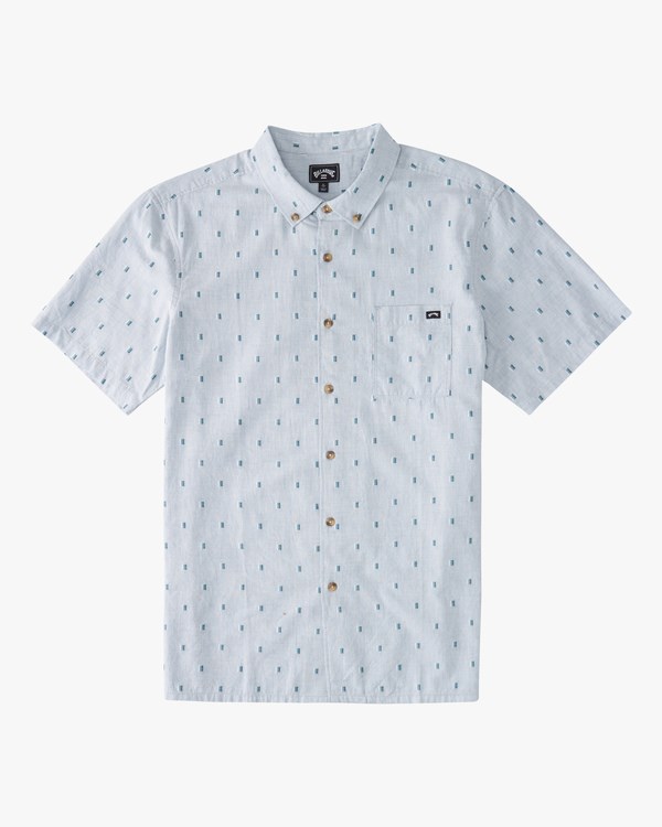 Billabong All Day Jacquard Krátké Sleeve Shirt Světle Blankyt | PNTXBS-648