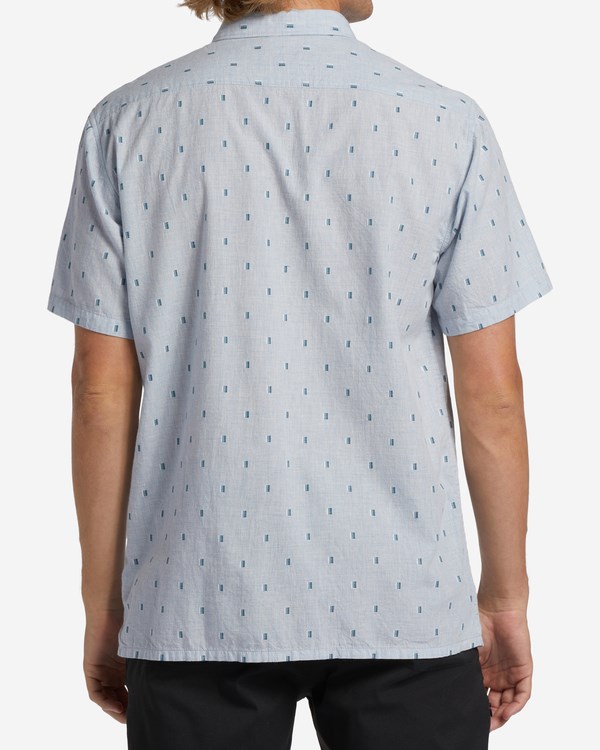 Billabong All Day Jacquard Organic Krátké Sleeve Shirt Světle Blankyt | GIKTZJ-462