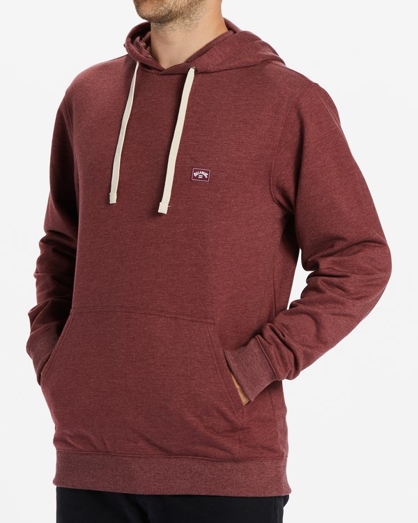 Billabong All Day Organic Pullover Hoodie Oxblood | FVJKEY-841