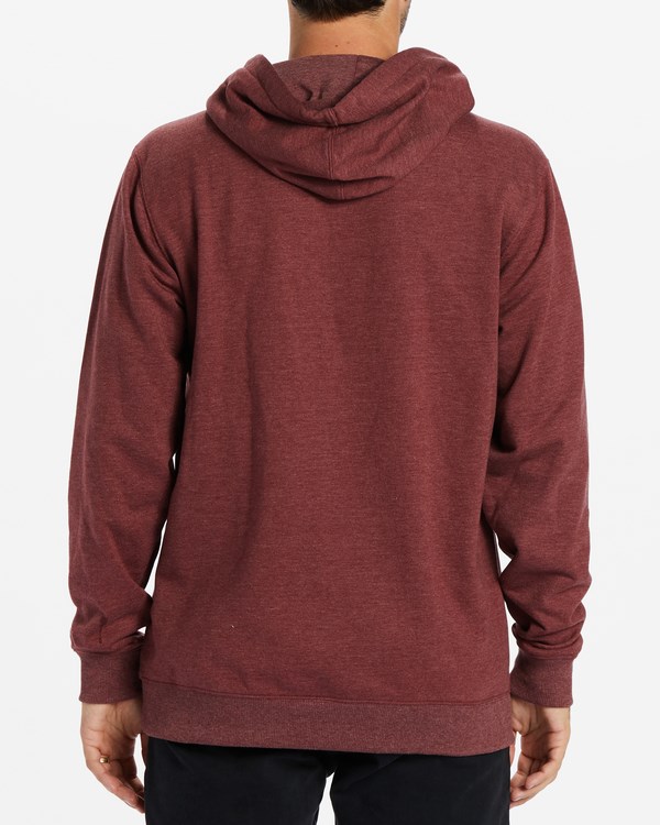 Billabong All Day Organic Pullover Hoodie Oxblood | FVJKEY-841
