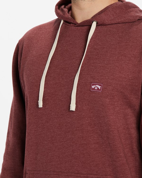 Billabong All Day Organic Pullover Hoodie Oxblood | FVJKEY-841