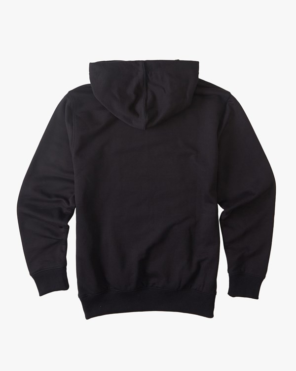 Billabong All Day Organic Pullover Hoodie Black/Black | UXSFMC-218