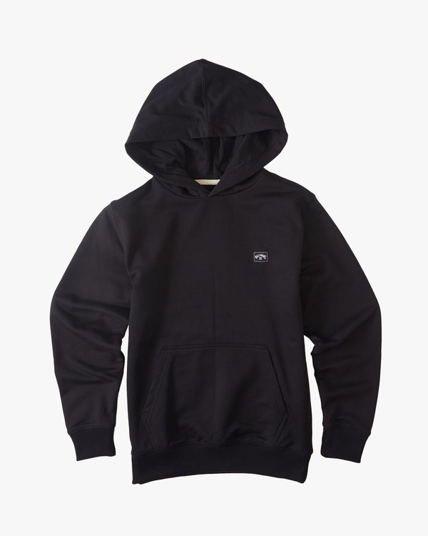Billabong All Day Organic Pullover Hoodie Black/Black | UXSFMC-218