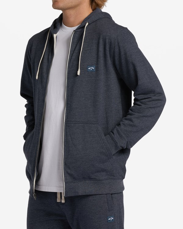 Billabong All Day Organic Zip-Up Hoodie Tmavě Blankyt | GCPZHU-937