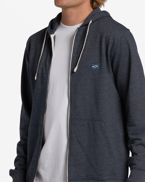 Billabong All Day Organic Zip-Up Hoodie Tmavě Blankyt | GCPZHU-937