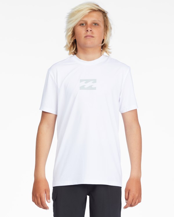 Billabong All Day Wave Loose Fit Krátké Sleeve Surf Tee Bílé | AMBWEG-107