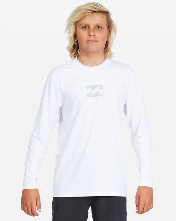 Billabong All Day Wave Loose Fit Long Sleeve Surf Tee Bílé | OVWSZG-219