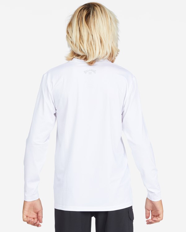 Billabong All Day Wave Loose Fit Long Sleeve Surf Tee Bílé | OVWSZG-219
