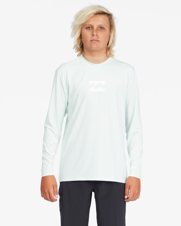 Billabong All Day Wave Loose Fit Long Sleeve Surf Tee Seaglass | PMGFTK-740