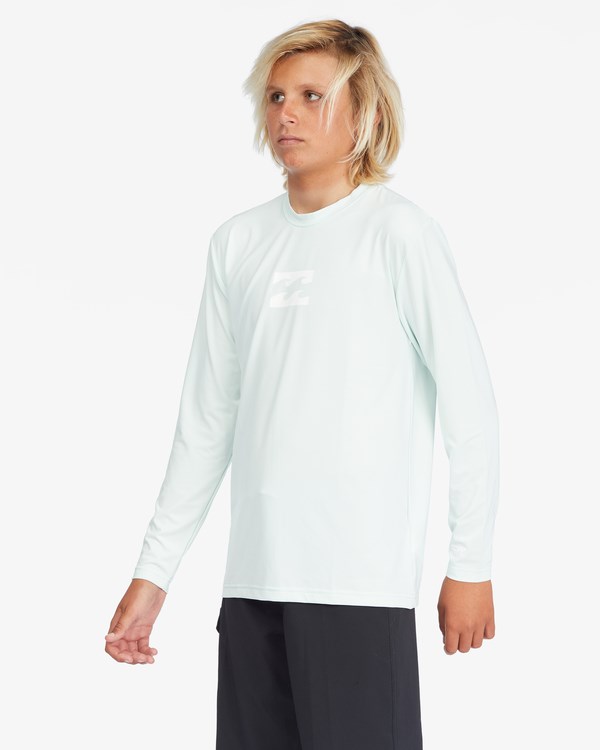 Billabong All Day Wave Loose Fit Long Sleeve Surf Tee Seaglass | PMGFTK-740