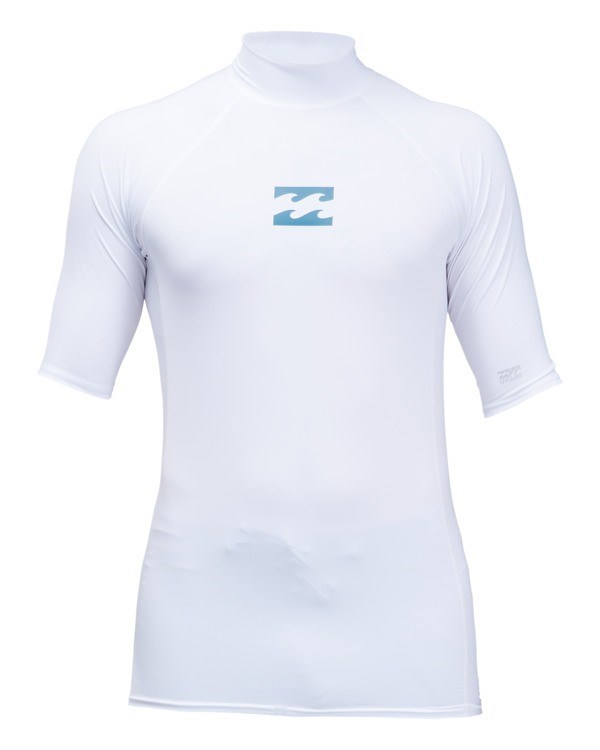Billabong All Day Wave Performance Fit UPF 50+ Krátké Sleeve Rashguard Bílé | KTMFYR-107