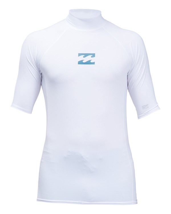Billabong All Day Wave Performance Fit UPF 50+ Krátké Sleeve Rashguard Bílé | KTMFYR-107