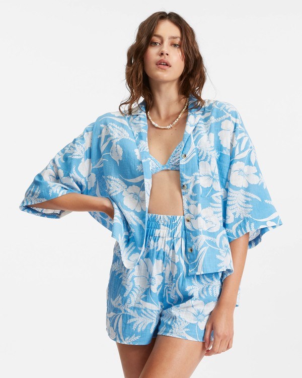 Billabong All Good Button-Down Top Blankyt | KEWGJS-954